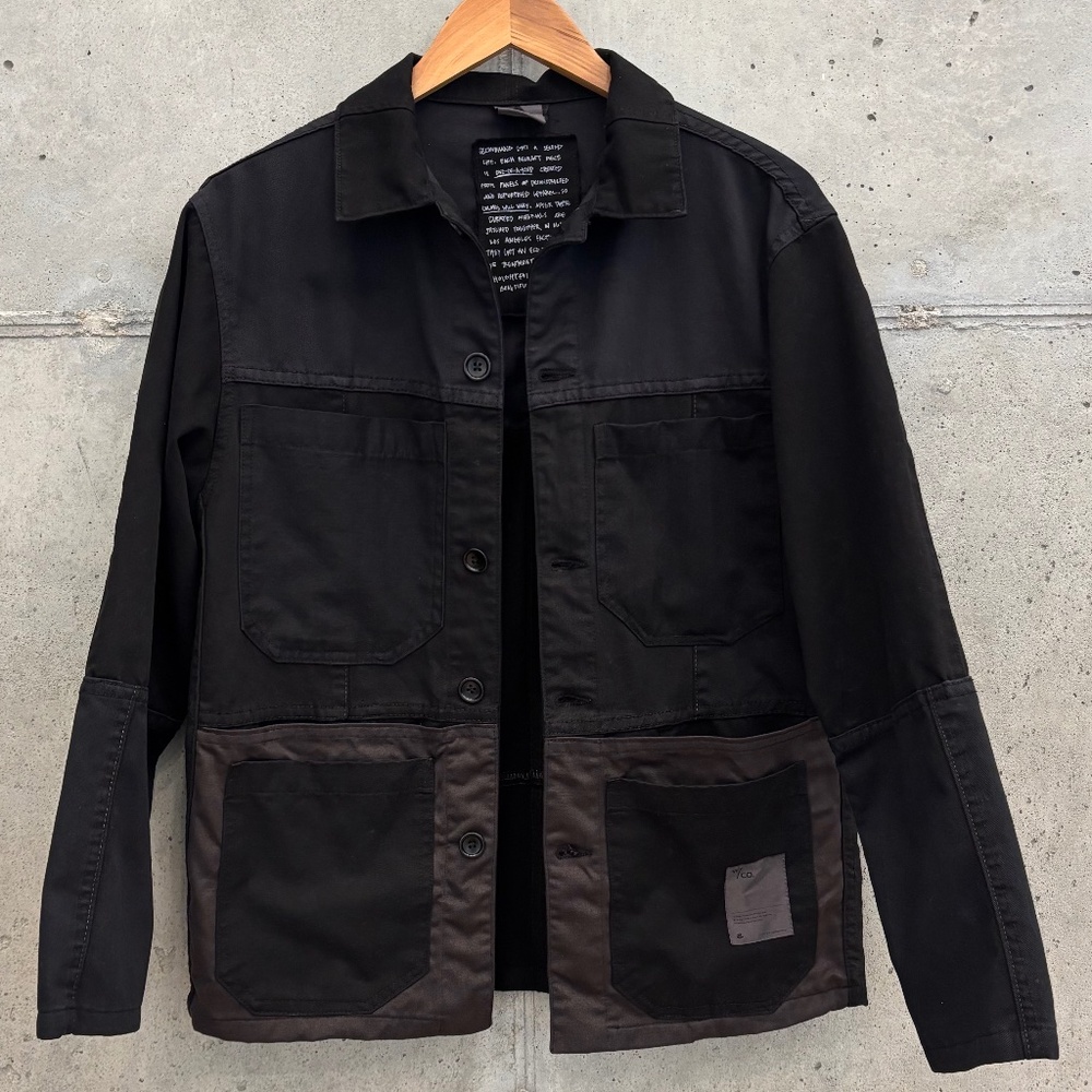 Wasted Collective One-Of-A-Kind Utility Jacket, Black & Dark Grey Unisex XS NWOT
